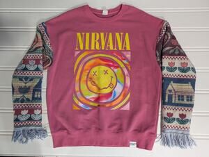 Upcycled Handmade Blanket Sleeve Sweater - Nirvana